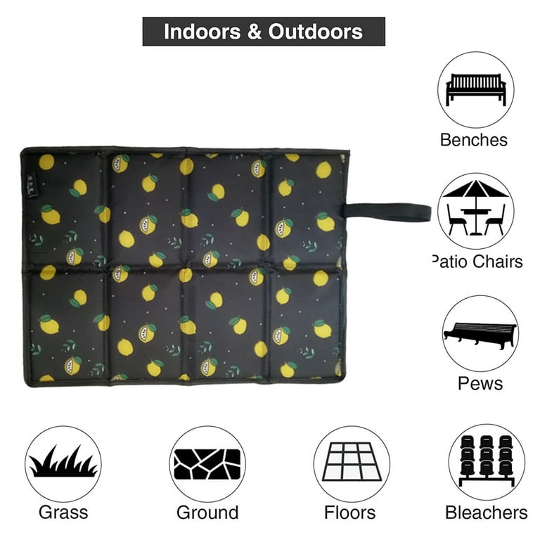 6 Pcs Camping Cushion Hiking Seat Pad Small Foldable Waterproof Foam Mat  with Storage Bag to Sit on Bleacher Ultralight Foam Sitting Pad for Outdoor