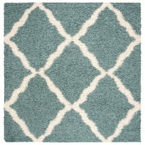 SAFAVIEH Daley Geometric Plush Shag Runner Rug, Ivory/Dark Grey, 2'3" x 14'