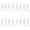 White 16 PCS, variant on 4 PCS Round Clamp-on Hooks for Rod, Hanging Tube Pipe Closet Rods for 0.79 inch Inner Diameter,No Drill Wall Hooks for Closet,Shower,Towel,Heavy Duty Metal Hooks for Home Organization (White)