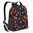 thumbnail image 2 of Lsque Disco Mirror Ball Pattern Backpack – School Travel Canvas Daypack with Ergonomic Padded Straps, Multiple Compartments & Leather Handle, 2 of 5