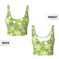 thumbnail image 6 of Goofa Kiwi Lemon Printed Sports Bras for Women, High Impact Running Bra Workout Crop Tank Tops Longline Sports Bra Push up-X-Large, 6 of 9