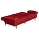 thumbnail image 5 of Sofá Cama De Lino Rojo Modelo Hendrix Makora Con Portavasos, 5 of 8