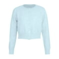 thumbnail image 5 of idosla Cropped Cardigan Bolero Shrug for Women, Button Down Long Sleeve Knit Sweater for Dresses,for Jeans (Light Blue, S), 5 of 6