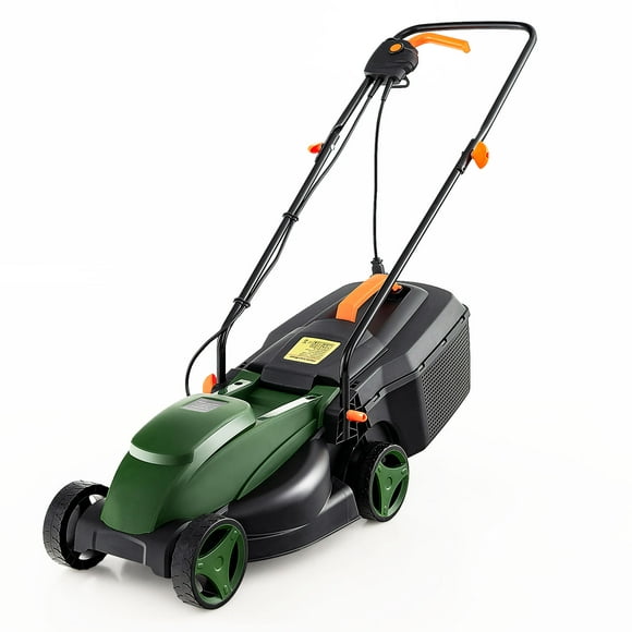 Topbuy Electric Lawn Mower, 2-in-1 Versatile Corded Lawn Mower with Grass Collection Box 12 AMP Motor