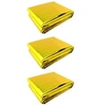 thumbnail image 1 of GOOHOCHY Mantas de primeros auxilios de doble cara de oro y plata de 3 piezas (color surtido), 1 of 7