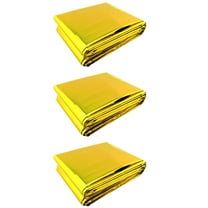 3 Pcs Aluminum Foil Emergency Blanket Warm Space Blankets Outdoor Thermal Supplies