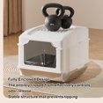 thumbnail image 3 of High Sided Litter Box, Easy To Clean Enclosed Cat Litter Box with Lid Scoop Stable Stylish  for Indoor Kitty, 3 of 7
