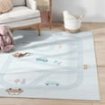 thumbnail image 1 of Well Woven Playful Roads Light Grey 6' x 9' Kids Road Rug Traffic Playmat, 1 of 6
