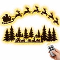 thumbnail image 3 of Illuminated Wooden Reindeer Sleigh Wall Light, Vintage Christmas Decor, Light and Rentier Drahtlose Fernbedienung Leuchtende Wanddekoration, Reindeer Decor for Home, Party, 3 of 9