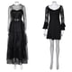 thumbnail image 2 of Disfraz de Frankenstein de Lisa para mujer, vestido de fiesta de Halloween, falda de encaje gótico retro negro, vestido de noche de gasa Lisa, 2 of 5