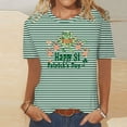 thumbnail image 3 of Camisetas Casuales de Mujer Nueva Moda Impresa Cuello Tripulado Manga Corta, Top Ligero para Diario Y Fiesta, 3 of 4