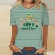 thumbnail image 4 of Camisetas Casuales de Mujer Nueva Moda Impresa Cuello Tripulado Manga Corta, Top Ligero para Diario Y Fiesta, 4 of 4