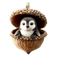 thumbnail image 2 of Forest Animal Acorn Ornaments 2026, Sleeping Penguin in Acorn Shell Ornament 2026 – 3D Resin Hanging Decor, Cozy Woodland Keepsake for Holiday Tree, 2 of 8