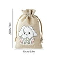 thumbnail image 2 of Yyuenw Easter Burlap Bag Easter Burlap Bags with Drawstrings Bunny Rabbit Linen Pouches Sacks with Ribbon Party Favor Bag for Birthday Treats Goodie, 2 of 5