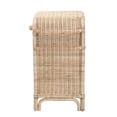 thumbnail image 4 of Baxton Studio Magni Modern Bohemian Natural Brown Rattan 1-Drawer Nightstand, 4 of 10