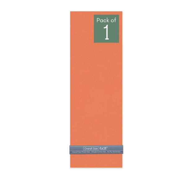 Carnelian Orange 6x18 Uncut Art Mat Board - No Opening - 1 Mat