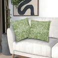 thumbnail image 4 of Lime Green Boho Throw Pillow Covers 18x18 Inch Bohemian Carpet Ethnic Decorative Square Pillow Cases Bohemian Carpet Ethnic Cushion Covers Farmhouse Home Decor for Sofa Couch Outdoor Set of 2, 4 of 6