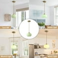 thumbnail image 5 of KCO Lighting Green Glass Pendant Light Large Gold Globe Pendant Light Single Hanging Lamp Nordic Green Chandelier, 5 of 8