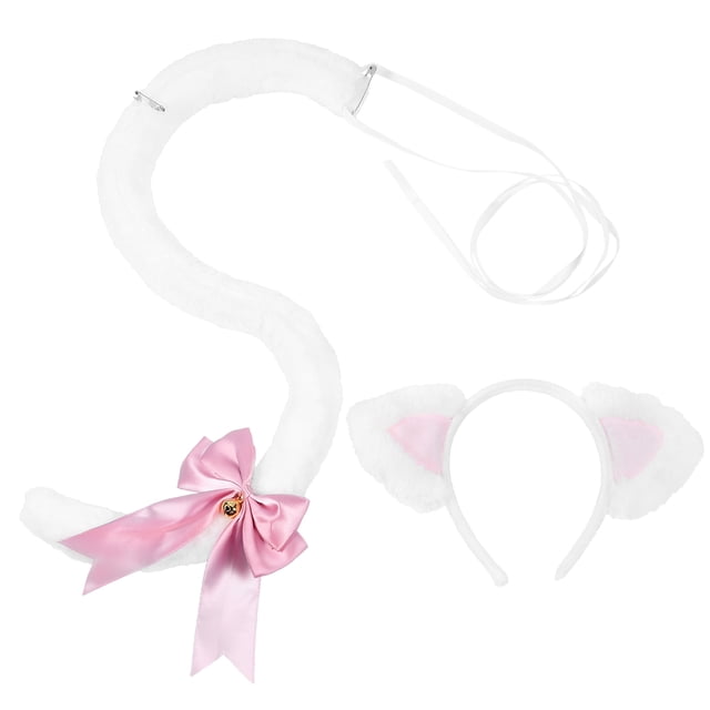 MasteelfCA 1 Set Lovely Cat Ears Hairband and Tail Cosplay Hair Photography Props