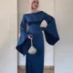 thumbnail image 4 of Vestidos largos estilo Arabia Saudita para mujer 2024 nuevos vestidos de noche musulmanes elegantes de manga larga Abaya manga grande acampanada, 4 of 5
