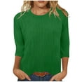 thumbnail image 1 of Blouses pour Femmes, Blouse Décontractée Unie à Manches Courtes et Col en V pour Femmes, 1 of 6