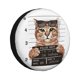 thumbnail image 1 of Fotbe Cat Holding Mugshot Sign Funda de Llanta de Repuesto con Estampado, Engrosada, Ajuste Universal para Jeep, Remolque, RV, SUV, Camión-17 inch, 1 of 6