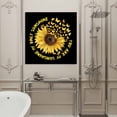 thumbnail image 5 of YOU ARE MY SUNSHINE Framed Canvas Wall Art, Summer Sunflowers Golden Gradient Butterflies Wall Art Painting for Living Room Bedroom Home Decor, 28”x28”, Office Artwork Print, 5 of 9