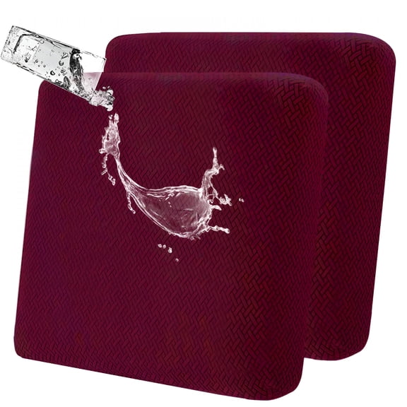 AUQ 2 Pack Patio Stretch Sofa Cushion Covers,Waterproof Outdoor Furniture Cushion Slipcovers Replacement Chair Seat Protector Covers