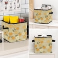 thumbnail image 7 of RATGDN Collapsible Fabric Cube Storage Bin with Double Handles for Living Room Bedroom Office Black - Orange Shallow Warm Color, 7 of 7