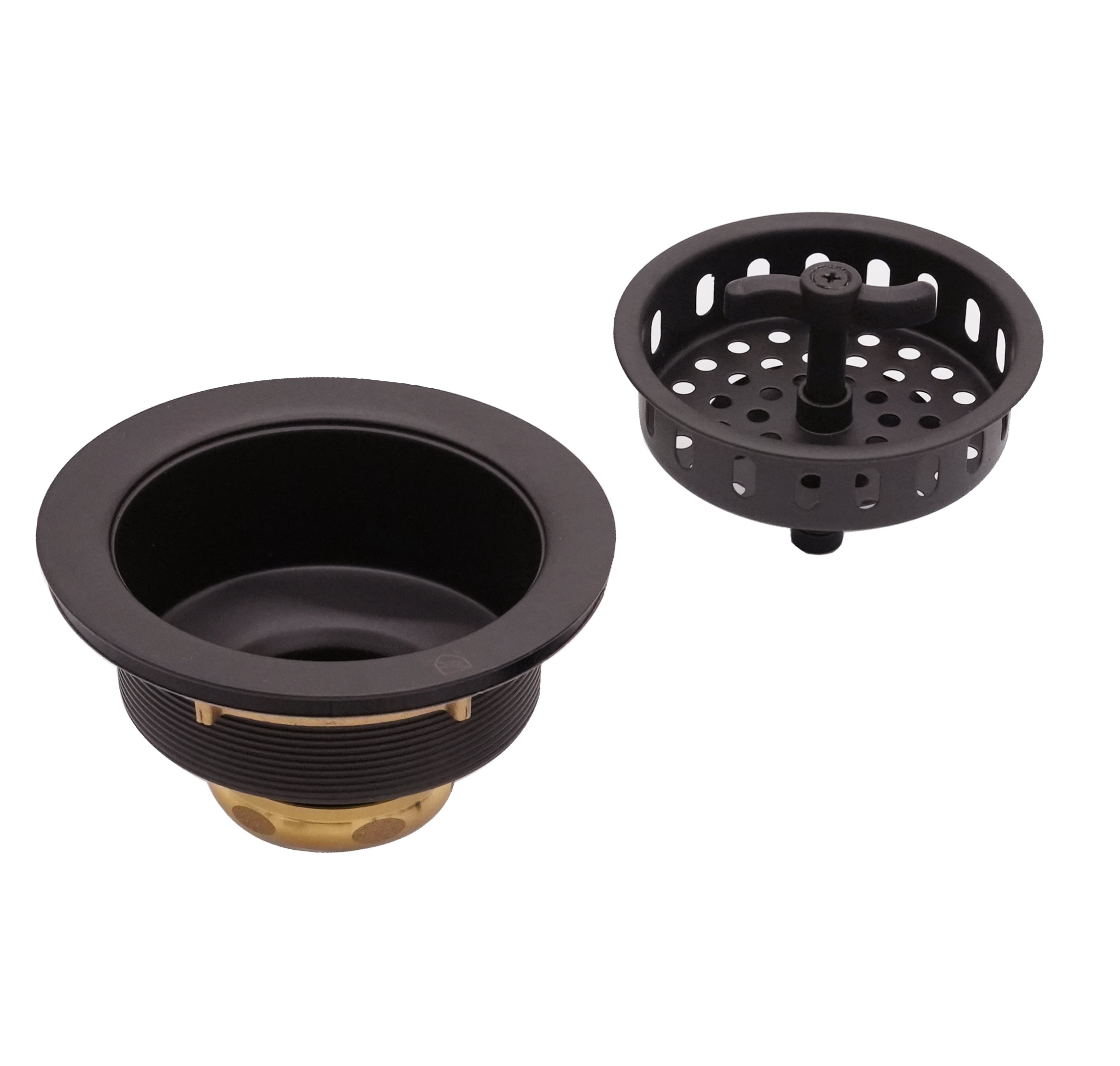 Westbrass COMBO PACK 3-1/2" Kitchen Sink and Waste Disposal Flange Strainers, Oil Rubbed Bronze
