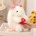 thumbnail image 3 of UQVIY Love Bunny Stuffed Animals Holds Red Heart 10.2" Cute Rabbit Plushies Soft Plush Toys Romantic Sweet Gifts for Valentine's Day, Birthdays, and Anniversaries, 3 of 12