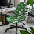 thumbnail image 2 of Xoenoiee Green Shamrock Music Note Print Computer Office Chair Cover, 1 Piece Stretchable Universal Chair Covers St. Patrick's Day Decoration Rotating Chair Slipcover with Elastic Bottom, S, 2 of 7