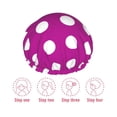 thumbnail image 5 of Kdxio Purlpe And White Polka Dot Print Shower Cap for Women,Elastic and Reusable,Double Waterproof Layers Bathing Hat, 5 of 6