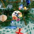 thumbnail image 5 of Funny Christmas Ornament,Beautiful Hummingbird And Flower,Xmas Round Ceramic Pendant, 5 of 6