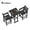 Black, variant on AreShark Outdoor Bar Set,2 Tall Adirondack Chairs and Table, All Weather HDPE Bar Height Outdoor Table and Chairs Set for Bistro Patio Balcony, Black