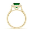 thumbnail image 2 of ANGARA Lab Grown Cushion Rectangular Emerald Halo Engagement Ring for Women in 14K Yellow Gold (Size-10x8mm) | May Birthstone, Birthday, Anniversary, Jewelry Gift for Women | Lab-Grown Emerald Ring, 2 of 8