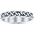 thumbnail image 2 of Antiquated Eternity Celtic Endless Knot Cultural Ring Band 925 Sterling Silver Size 5, 2 of 5