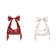 thumbnail image 1 of Bolso de hombro para mujeres nudo de arco a la parte superior de la azapa Pu cuero remache bolso de punk rojo, 1 of 4