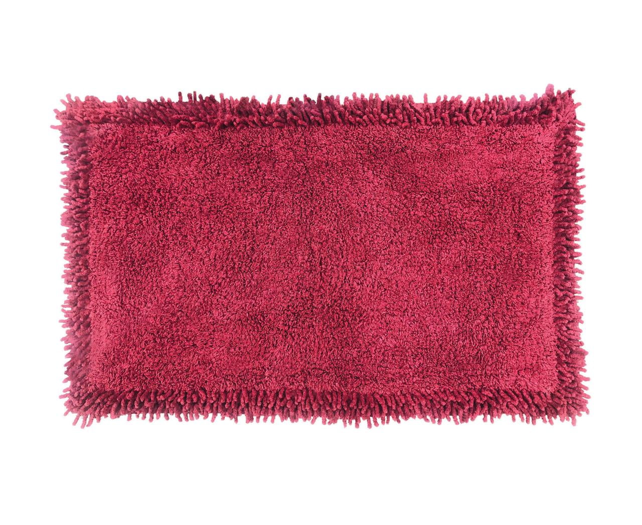 Olivia Gray Seville Cotton Chenille 20 x 32 in. Bath Rug in Burgundy