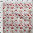 thumbnail image 2 of oneOone Cotton Poplin Twill Light Red Fabric Flower Watercolor Sewing Fabric By The Yard Printed Diy Clothing Sewing Supplies 56 Inch Wide, 2 of 4