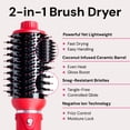 thumbnail image 5 of L'ANGE HAIR VolumeBoost 60mm 2-in-1 Ceramic Volumizing Brush Dryer | Fast Drying & Styling for Frizz-Free, Voluminous Blowouts | Ceramic-Coated Barrel (Red), 5 of 7