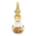 thumbnail image 4 of FB Jewels 14K Yellow Gold 3D Gold Leaf In Bottle Pendant, 4 of 5