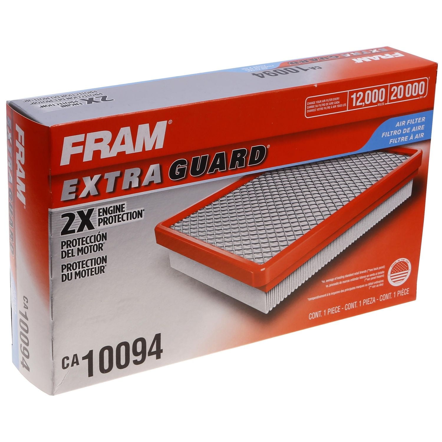 Filtre à air moteur FRAM Extra Guard, CA10094 Filtre à air 20 000 km