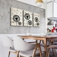 thumbnail image 4 of Wall Decor For Living Room Canvas Wall Art For Bedroom Fashion Office Wall Decorations Abstract Flowers Wall Paintings Art Black Dandelion Pictures Artwork Kitchen Home Decor 3 Pieces, 4 of 6
