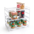 thumbnail image 3 of Mainstays Organizer Kitchen Adjustable 3-Tiers Steel Dimensions: 10.5" W x 10.5" D x 15.64" H Storage Shelves White, 3 of 11