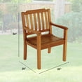 thumbnail image 2 of Teak Garden Chair with Arms - 25" W x 25" H x 24" D, 2 of 4
