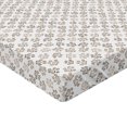 thumbnail image 4 of Ambesonne Paw Print Fitted Sheet, Sketchy Dog Cat Puppy Art, Twin XL Size, Pale Taupe Brown White, 4 of 5