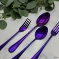 thumbnail image 3 of Elyon Tableware® 20-Piece Reflective Holographic Purple Flatware Set, Stainless Steel, Service For 4, 3 of 3
