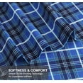 thumbnail image 3 of SHILIU-Ruvanti Flannel Sheets Queen Size - 100% Cotton Double Brushed Bed Sheets, Deep Pockets 16 Inches Queen Sheet Set, All Seasons Breathable & Extra Soft - Warm & Cozy, 4 Piece, Blue Plaid, 3 of 4