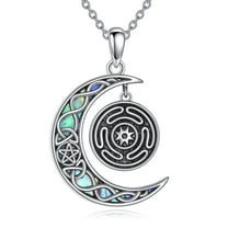 Hecate Necklace Sterling Silver Hecate Pendant Wheel of Hecate Jewelry Gifts for Women